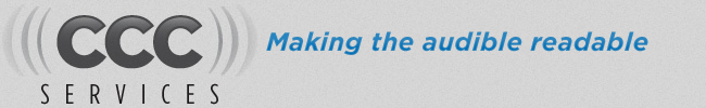 CCC Services, L.L.C. — Making the Audible Readable